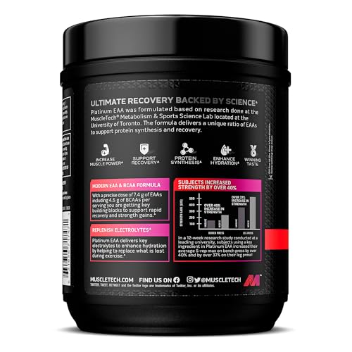MuscleTech | Platinum 100% EAA+| Essential Amino Acids| Muscle Strength Builder - AB Mystery