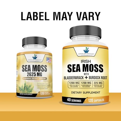 American Standard Supplements Irish Sea Moss 1200mg, Bladderwrack 1200mg - AB Mystery