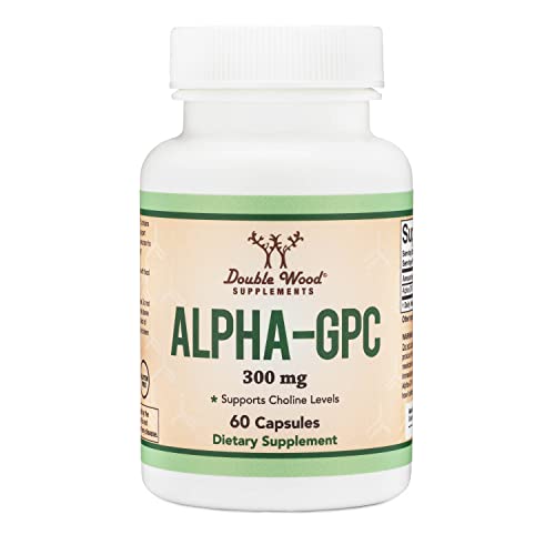 Alpha GPC Choline 600mg Capsules - Brain Support Supplement for Focus, Memory - AB Mystery