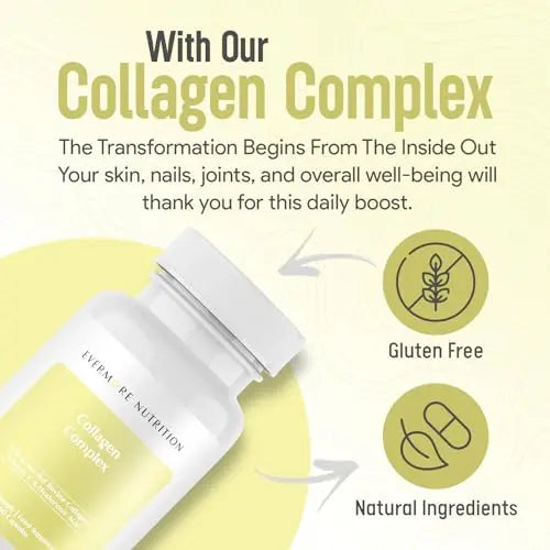 EVERMORE NUTRITION Grass Fed Collagen Complex with Hyaluronic Acid, Vitamin C and Active Peptides - AB Mystery