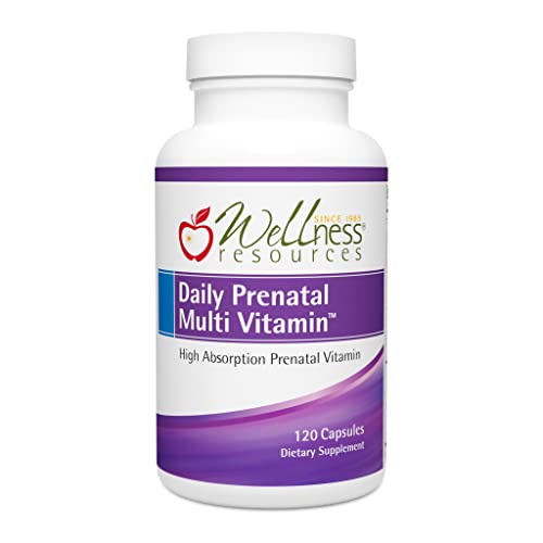 Wellness Resources Daily Prenatal Multi Vitamin - High Absorption Methyl Folate, Coenzyme B Vitamins