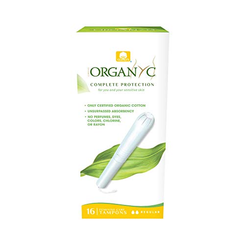 ORGANYC Hypoallergenic 100% Organic Cotton Internal Tampons with Applicator, REGULAR, 16-count - AB Mystery