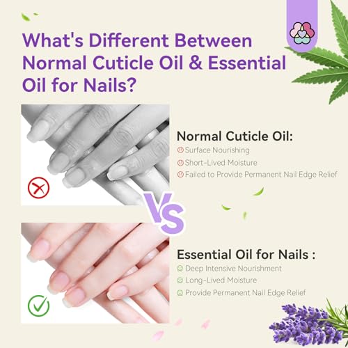 SAVILAND Essential Oils for Cuticle Nails: 100% Pure Natural Essential Oil Tea Tree Lavender Jasmine - AB Mystery