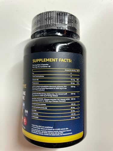 LetaGreen Organic Lions Mane Supplement Capsules - 120 Real Mushrooms Lion's Mane - AB Mystery