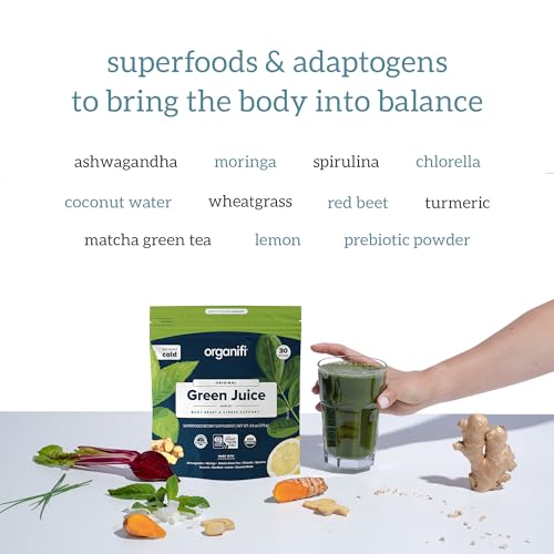 Organifi Green Juice - Organic Superfood Powder - 90-Day Supply - Organic Vegan Greens - AB Mystery