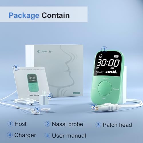 LASEPREHT Red Light Nasal Therapy Device, 650nm Red Light Device for Nose Sore Throat - AB Mystery