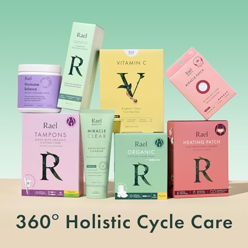 Rael Pads for Women, Organic Cotton Cover - Period Pads with Wings, Feminine Care, Sanitary Napkins - AB Mystery