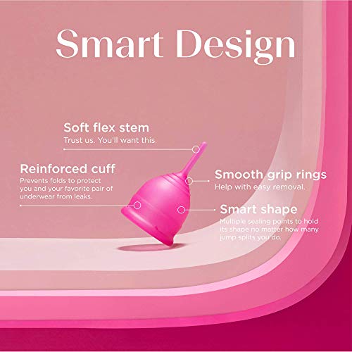 Saalt Teen Menstrual Cup - Best Sensitive Reusable Cup - Wear for 12 Hours - Tampon and Pad Alternative - AB Mystery