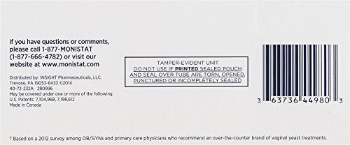Monistat 3 Day Triple Action Combo Pack, Odorless, White - AB Mystery