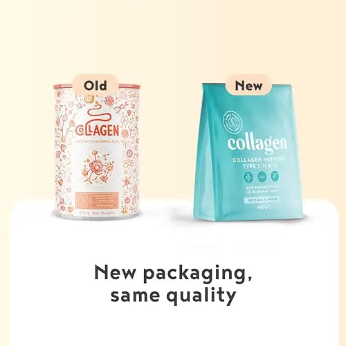 Collagen Powder with Hyaluronic Acid 400g - Collagen Peptides Supplement + Amino Acids Alpha Foods