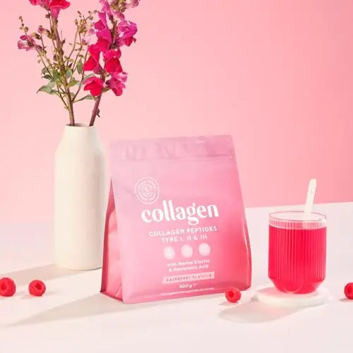 Collagen Powder with Hyaluronic Acid 400g - Premium Bovine Collagen Type I, II, III Alpha Foods
