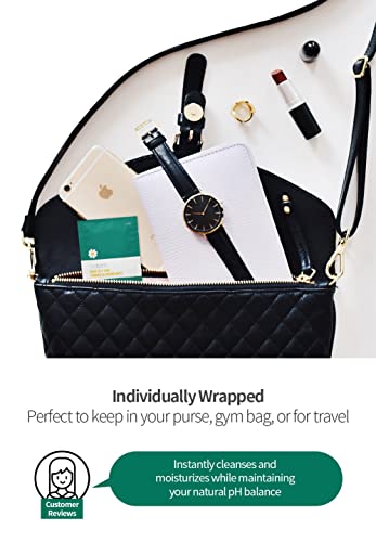 Oldam Feminine Flushable Wipes: 100% Vegan, pH-Balanced, Moisturizers & Essential Oils, Sensitive Skin - AB Mystery