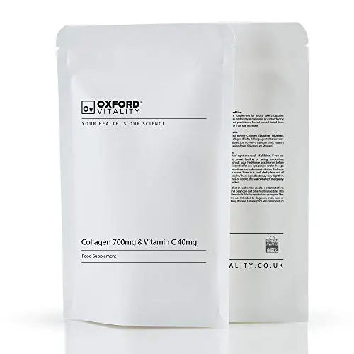 Collagen and Vitamin C Capsules | High Strength and Quality | Oxford Vitality (365) - AB Mystery