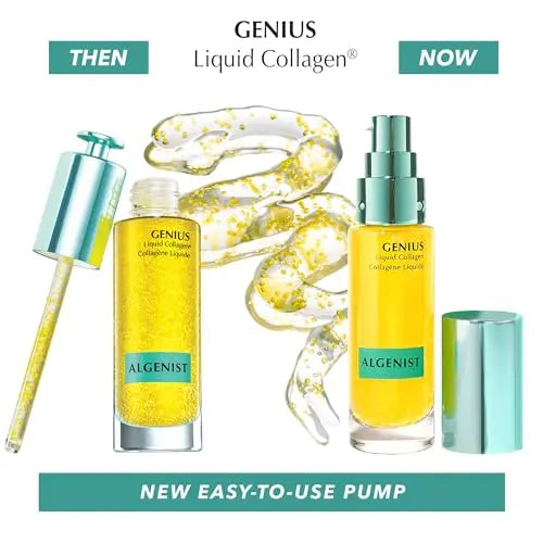Algenist GENIUS Liquid Collagen - Vegan, Plant-Based Collagen Dropper with Vitamin E & Omega 3 - AB Mystery