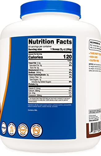 Nutricost Casein Protein Powder 5lb Chocolate - Micellar Casein, Gluten Free, Non-GMO - AB Mystery