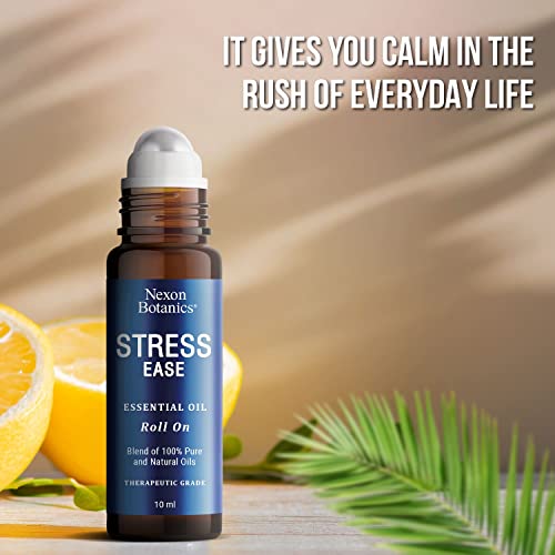 Stress Ease Essential Oil Roll On Blend 10ml - Natural Stress Relief Essential Oils Roll - AB Mystery