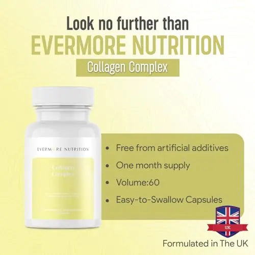 EVERMORE NUTRITION Grass Fed Collagen Complex with Hyaluronic Acid, Vitamin C and Active Peptides - AB Mystery