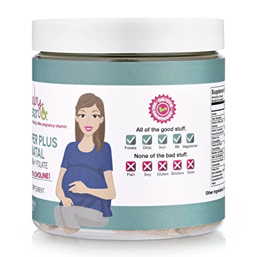 Baby Booster Proper Plus Prenatal Vitamins with Vegan DHA + Methyl Folate + Choline + Multi Baby Booster