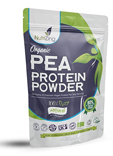 Award Winning Vegan Pea Protein Powder - Organic & Pure - Canadian Peas - No Soy, No Gluten NutriZing