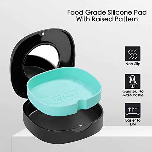 2 Pack Retainer Case with Vent Holes, Mirrors,Compatible with Invisalign,Night Guards - AB Mystery