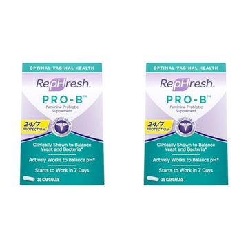 Rephresh Pro-B Probiotic Supplement for Women, 30 Oral Capsules (Pack of 2)