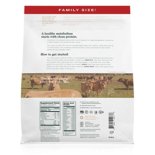 Natural Force Grass Fed Organic Whey Protein Powder – Non GMO Verified, Humane - AB Mystery