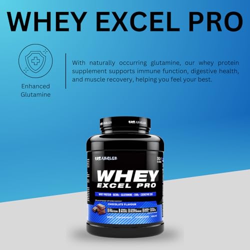 Out Angled Whey Excel Pro Whey Protein Powder Vanilla Flavour, 2kg, 66 Servings, High Protein Powder OUT ANGLED
