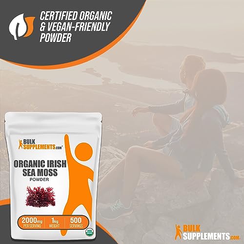 BULKSUPPLEMENTS.COM Organic Irish Sea Moss Powder - Sea Moss Supplement - AB Mystery