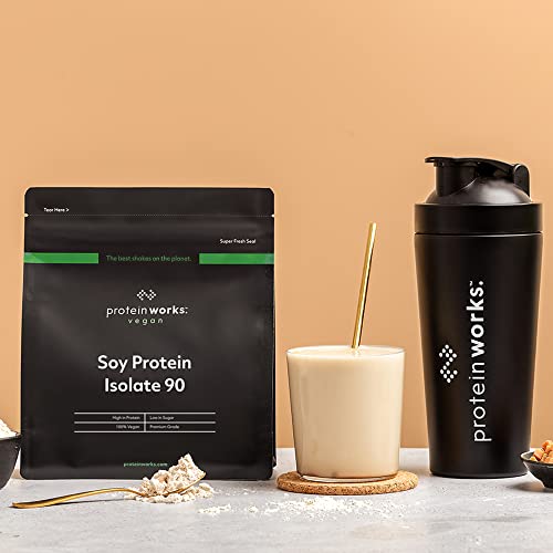 Protein Works Soy Protein 90 (Isolate) Protein Powder | 100% Plant-Based | Low Fat | No Added Sugar Protein Works