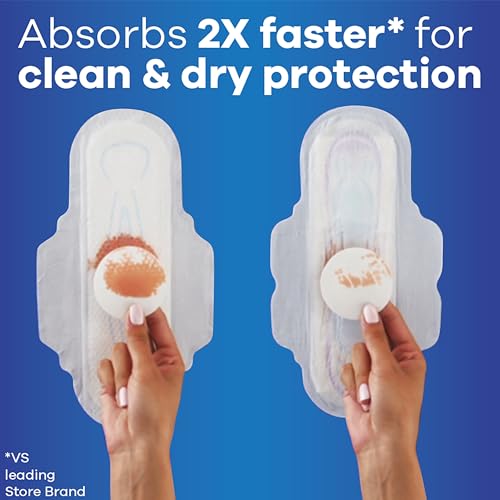 Always Ultra Thin, Feminine Pads For Women, Size 1 Regular Absorbency, With Wings, Unscented, 46 Count - AB Mystery