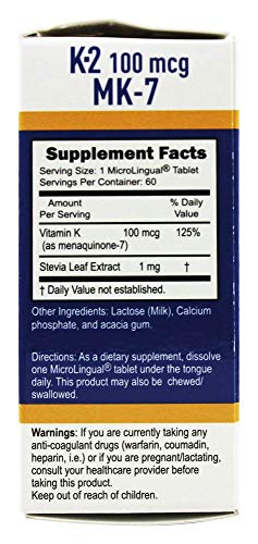 Superior Source Vitamin K2 MK-7 (Menaquinone-7), 100 mcg, Quick Dissolve MicroLignual - AB Mystery