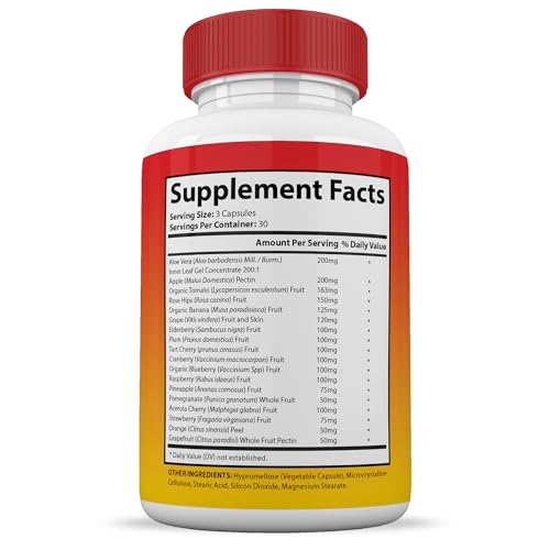 (4 Pack) Vital Fruits and Veggies Supplement Whole Food Red & Green Superfoods - AB Mystery