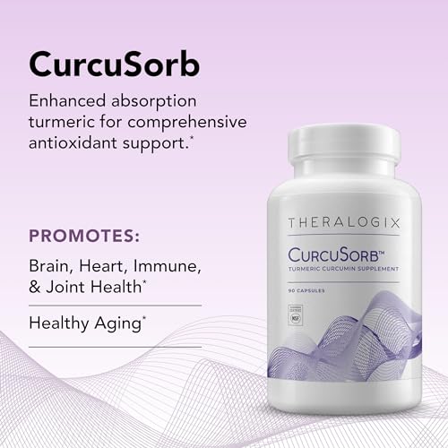Theralogix CurcuSorb Turmeric Curcumin Supplement - 90-Day Supply - High-Absorption - AB Mystery