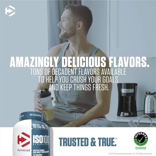 Dymatize ISO100 Hydrolyzed Protein Powder, 100% Whey Isolate Protein, 25g of Protein - AB Mystery