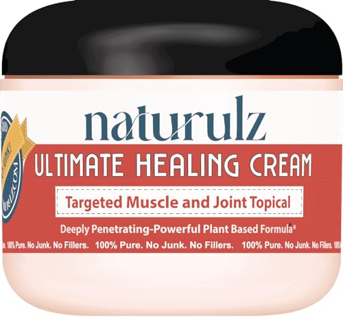 Naturulz Ultimate Healing Cream 4 Ounce Fast-Acting Topical for Backs, Knees, Shoulders, Muscles - AB Mystery