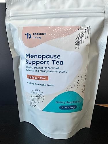 1Balance Living Menopause Support Tea: Cooling Hibiscus Mint, Perimenopause - AB Mystery