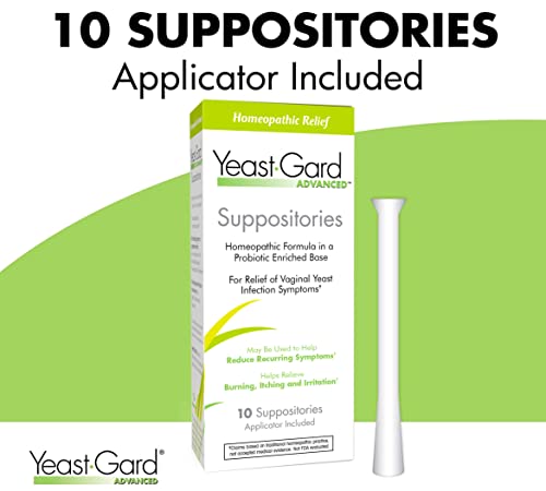 YeastGard Advanced Homeopathic Yeast Infection Vaginal Suppositories - 10 count Box - AB Mystery