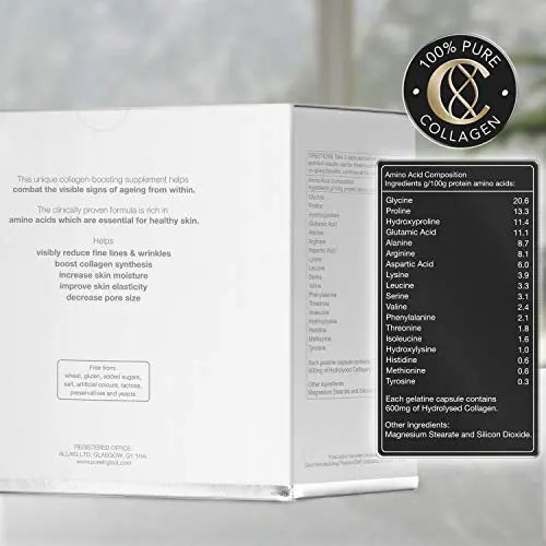 Collagen Supplement, Best Hydrolysed Collagen Peptides, 3 Months Supply for Younger Looking Skin - AB Mystery