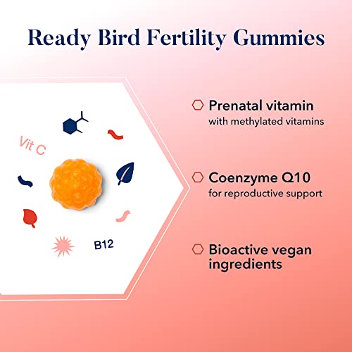 Best Nest Wellness Ready Bird Fertility Gummy Vitamins, Prenatal Multivitamin Gummies Best Nest Wellness