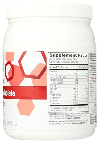 365 by Whole Foods Market, Chocolate Whey Protein Isolate, 16.9 Ounce - AB Mystery