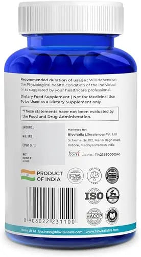 Biovitalia Plant Based Collagen Builder Capsule with Biotin & Vitamin C | Dietary Supplement for Men & Women BIOVITALIA ORGANICS