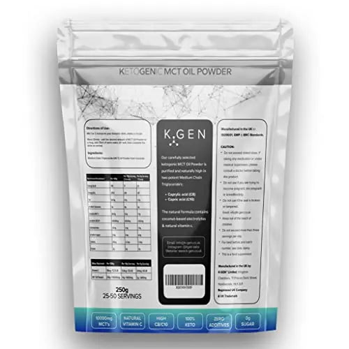 Keto MCT Oil Powder Pure Coconut MCT Keto Coffee Creamer | Premium Quality C8 Easily Absorbed & Digested - Ideal for Paleo & Vegan Diets - AB Mystery