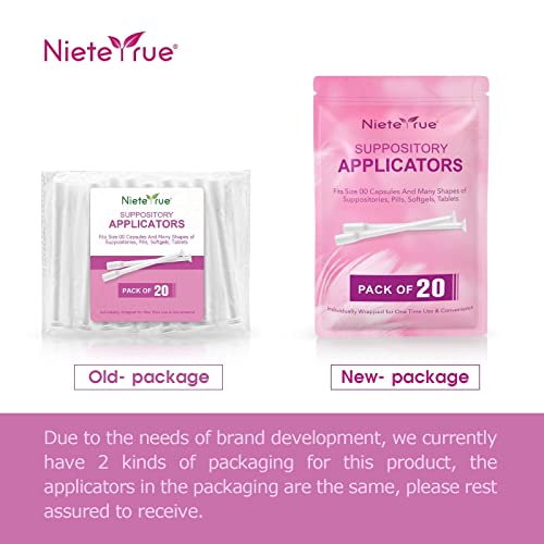 Nieteyrue 20-Packs Suppository Applicators for Women, Disposable, Individually Wrapped - AB Mystery