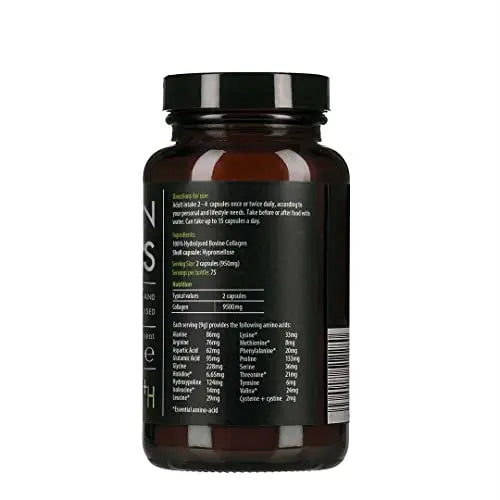 KIKI Health Organic Bovine Collagen Peptides Capsules | 100% Hydrolyzed - AB Mystery