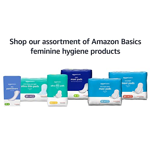 Amazon Basics Thick Maxi Pads with Flexi-Wings for Periods, Long Length, Super Absorbency - AB Mystery