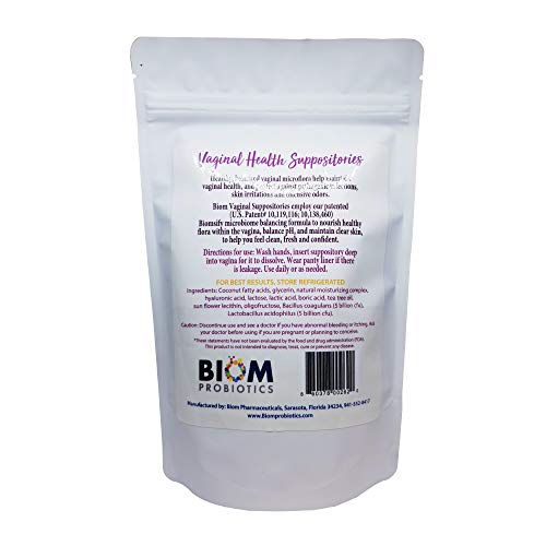 Biom Probiotics Prebiotics Boric acid Suppositories . Feminine Health Probiotic for Infections - AB Mystery