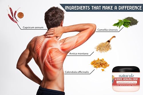 Naturulz Ultimate Healing Cream 4 Ounce Fast-Acting Topical for Backs, Knees, Shoulders, Muscles - AB Mystery