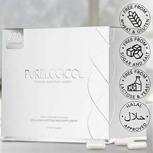 Collagen Supplement, Best Hydrolysed Collagen Peptides, 3 Months Supply for Younger Looking Skin - AB Mystery