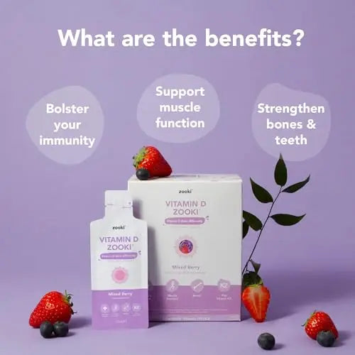 Zooki 3000iu Liposomal Vitamin D3 + K2 Liquid Sachets | 4X Higher Absorption Clinically Proven - AB Mystery