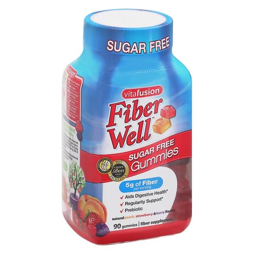 Vitafusion Fiber Well Sugar Free Fiber Supplement, Peach, Strawberry And Blackberry - AB Mystery